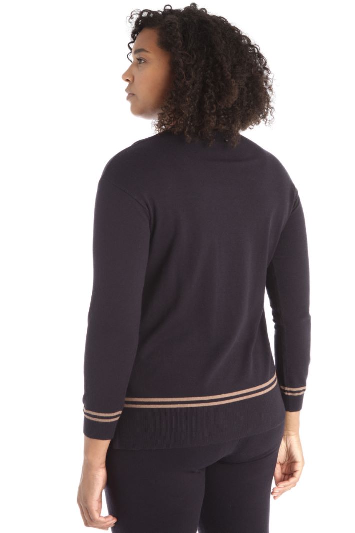 Maglia in viscosa con intarsio Fashion Market Maglia in viscosa con intarsio Fashion Market