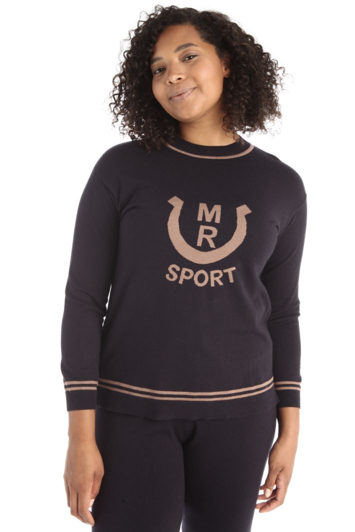 Maglia in viscosa con intarsio Fashion Market Maglia in viscosa con intarsio Fashion Market