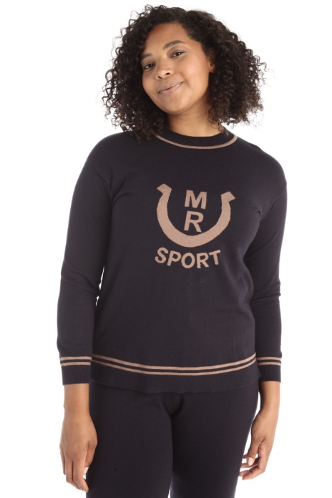 Maglia in viscosa con intarsio Fashion Market