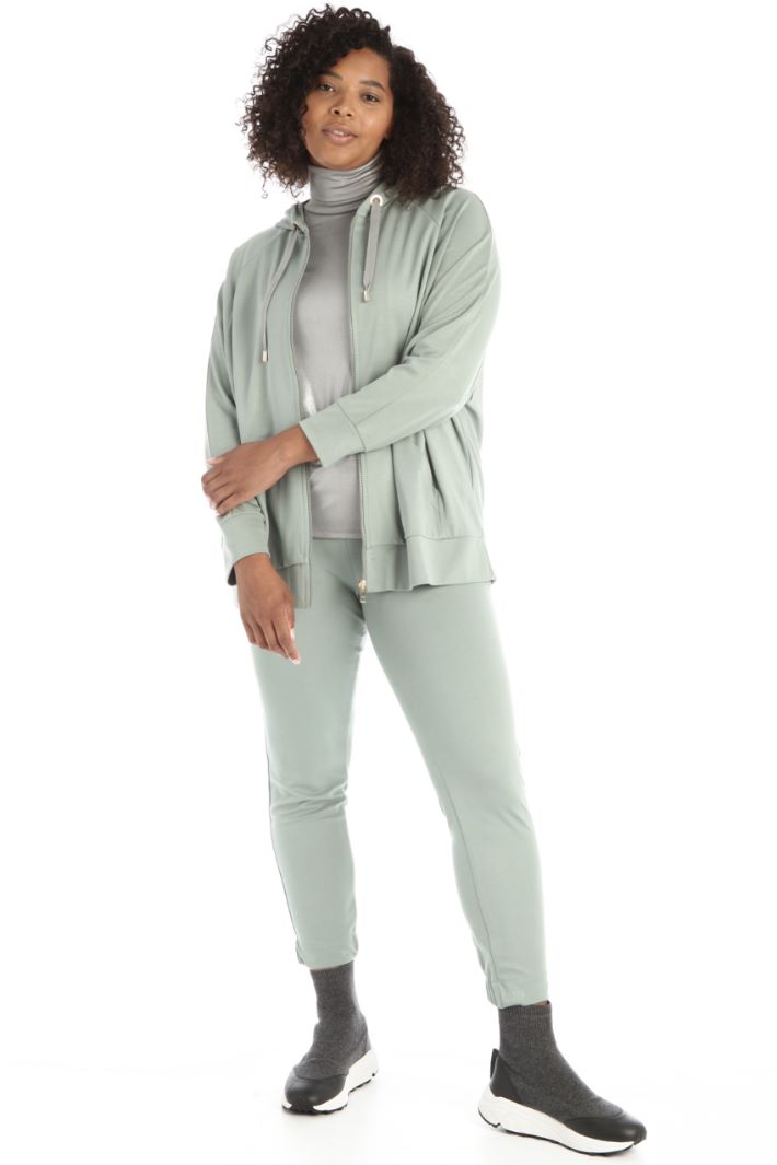 Felpa in jersey con zip Fashion Market Felpa in jersey con zip Fashion Market