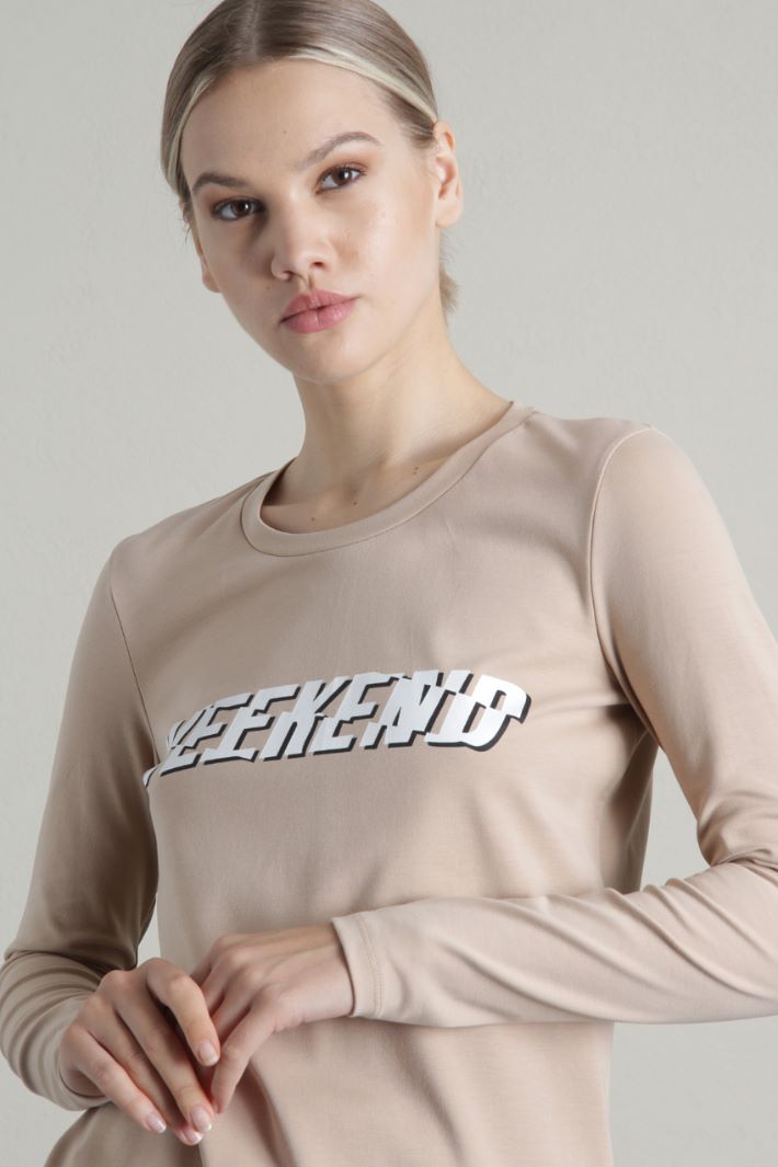 T-shirt in cotone con stampa Fashion Market T-shirt in cotone con stampa Fashion Market