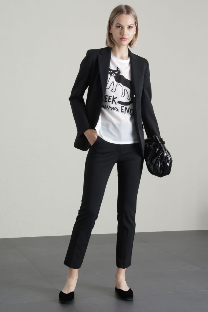 T-shirt in crepé de chine Fashion Market T-shirt in crepé de chine Fashion Market