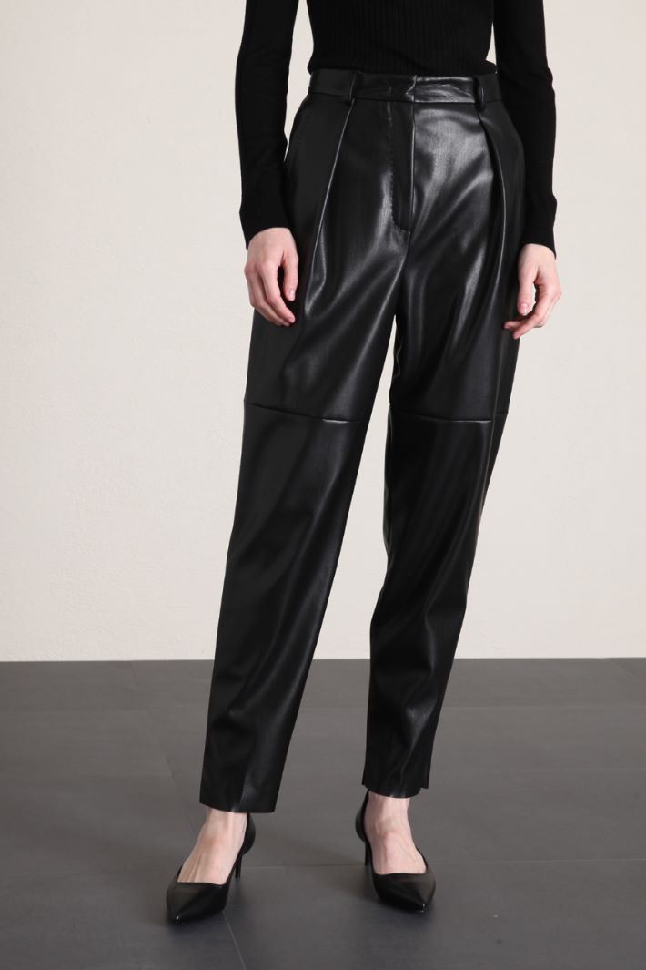 Pantaloni baggy in similpelle Fashion Market