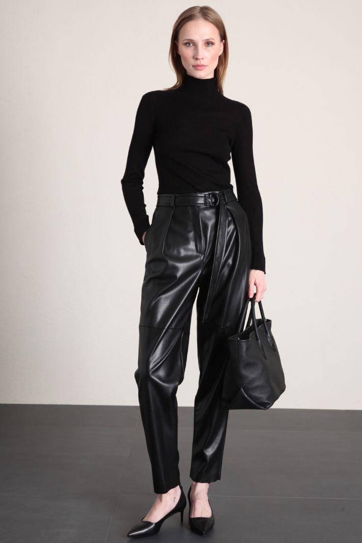 Pantaloni baggy in similpelle Fashion Market