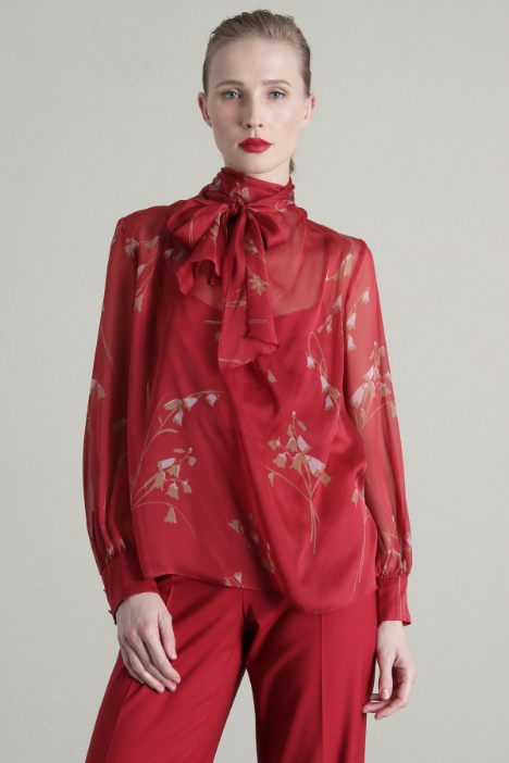 Blusa in chiffon di pura seta Fashion Market