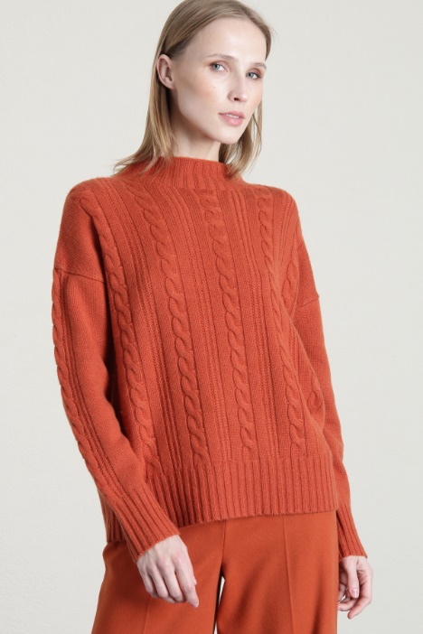 Dolcevita a trecce in lana Fashion Market