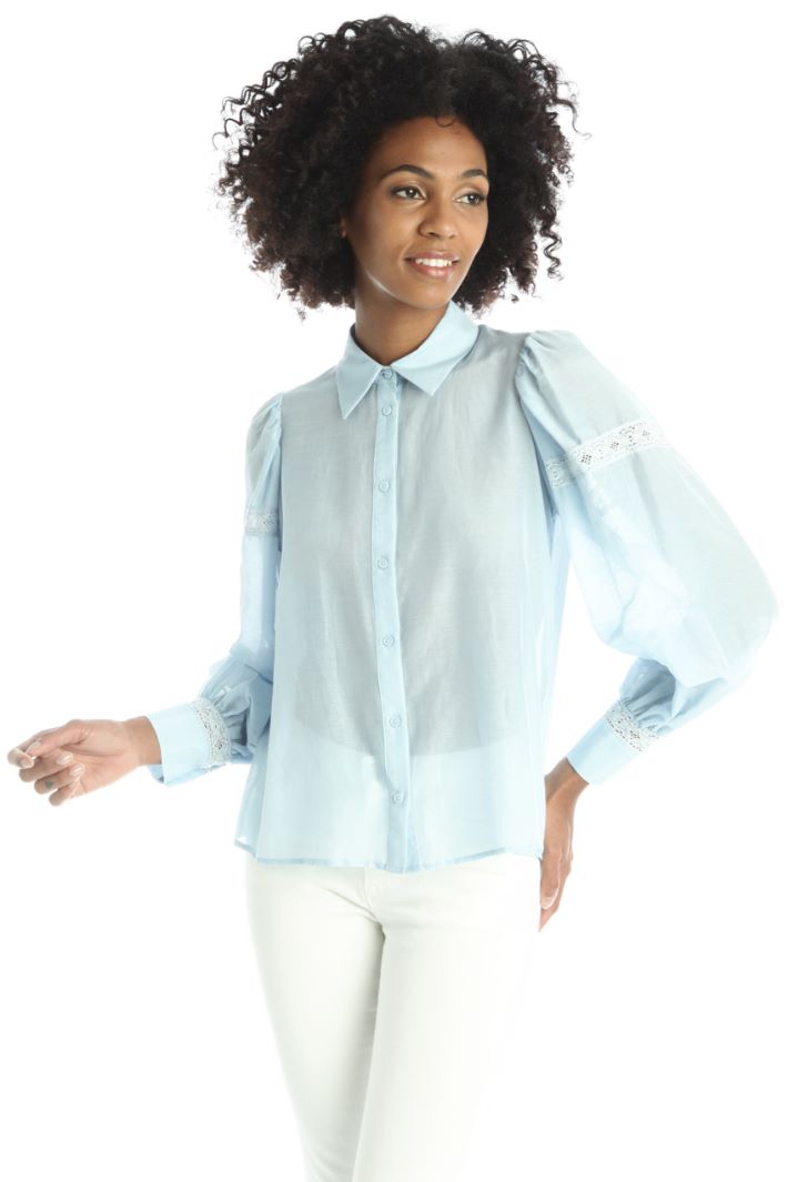 Blusa in voile e pizzo Fashion Market Blusa in voile e pizzo Fashion Market