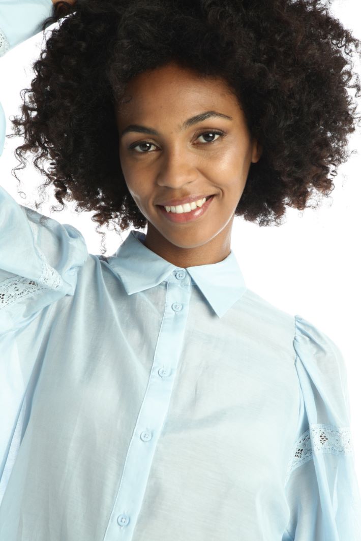 Blusa in voile e pizzo Fashion Market Blusa in voile e pizzo Fashion Market