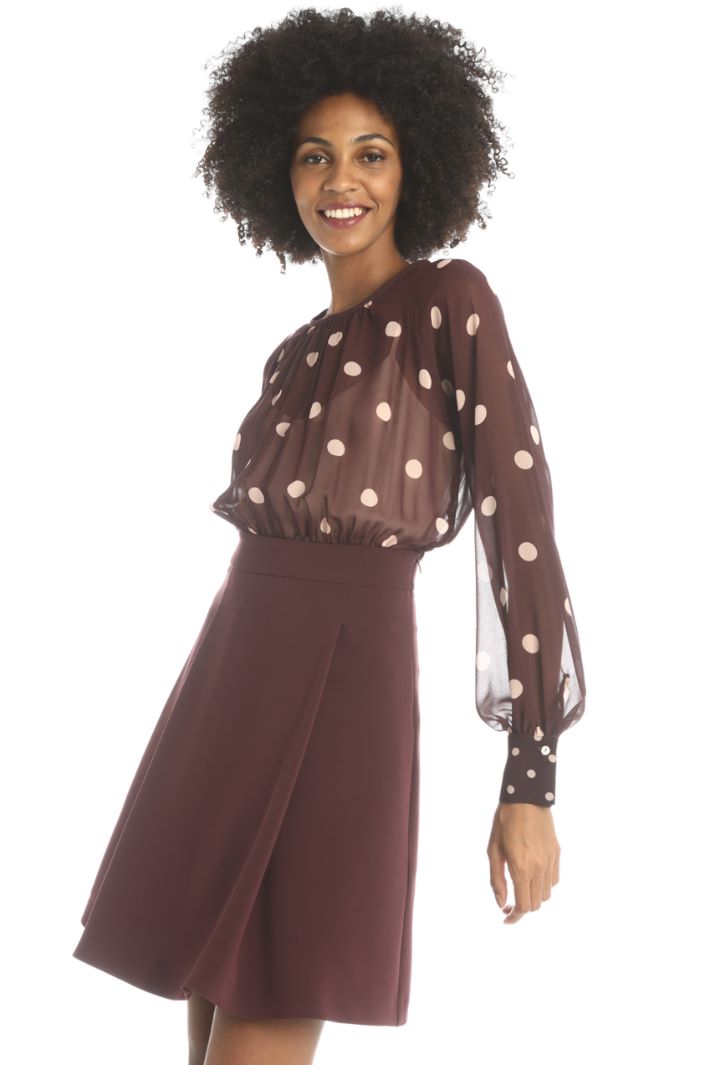 Abito in georgette e cady Fashion Market Abito in georgette e cady Fashion Market