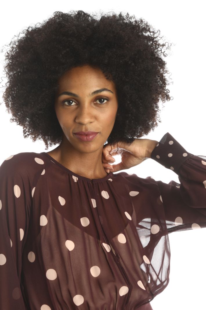 Abito in georgette e cady Fashion Market Abito in georgette e cady Fashion Market