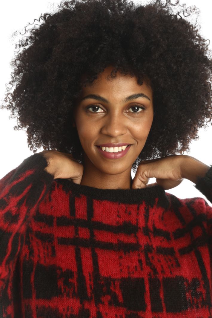 Maglia over con intarsio Fashion Market