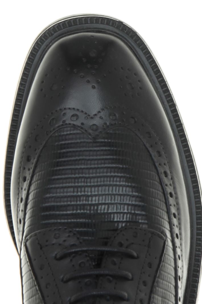 Stringate in pelle con frange Fashion Market