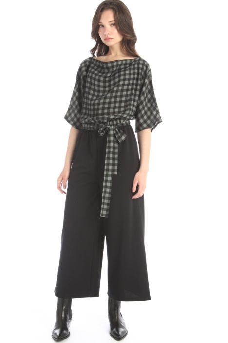 Tuta in sablé e jersey Fashion Market