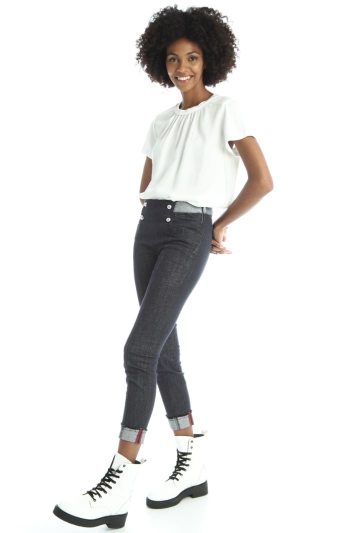 T-shirt in twill e jersey Fashion Market T-shirt in twill e jersey Fashion Market