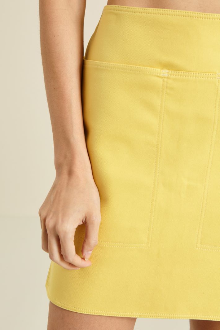 Gonna in gabardina cotone Fashion Market