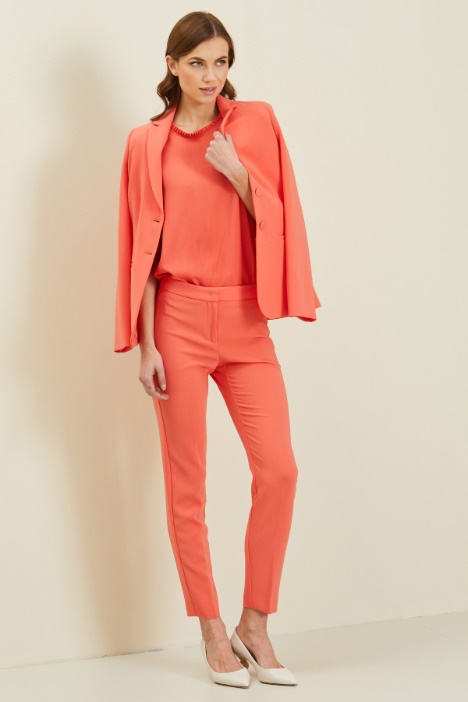 Pantaloni a sigaretta in cady Fashion Market