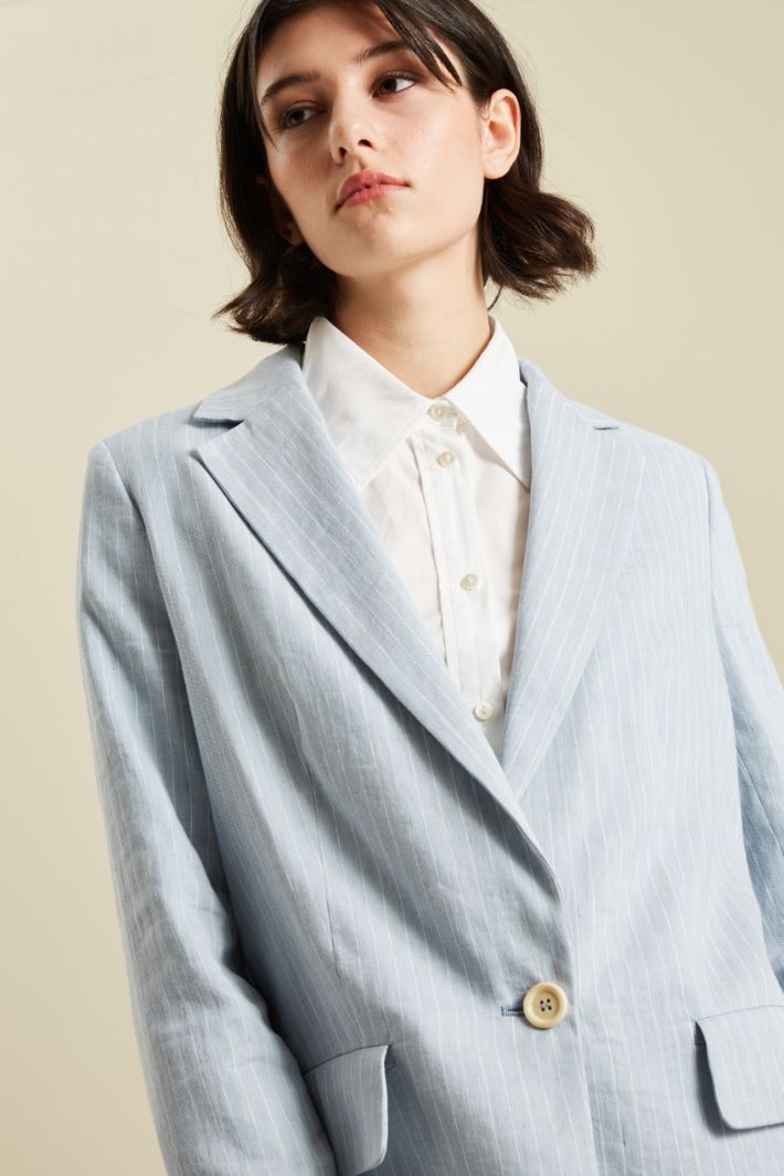 Blazer in lino e cotone Fashion Market
