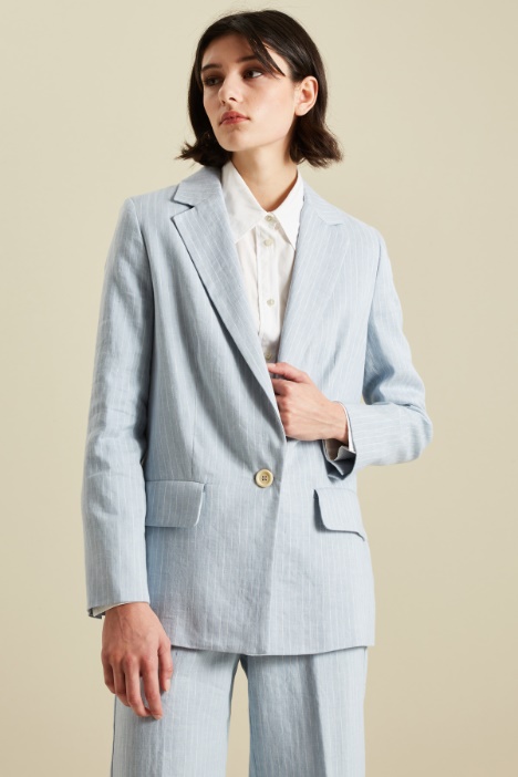 Blazer in lino e cotone Fashion Market
