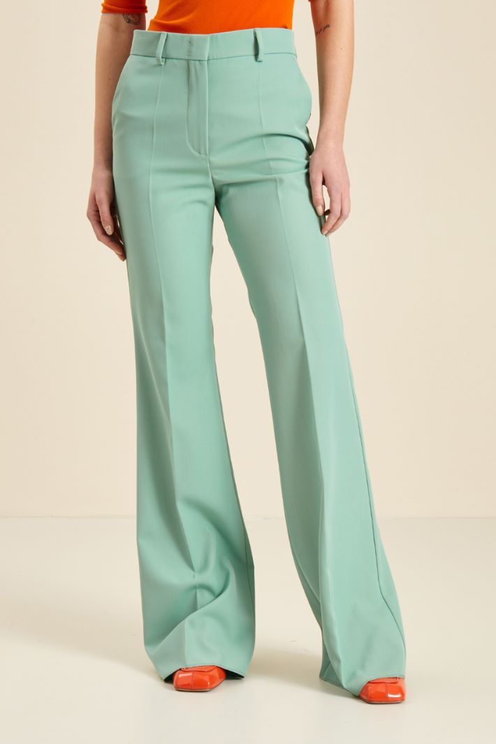 Pantaloni flare in gabardina Fashion Market