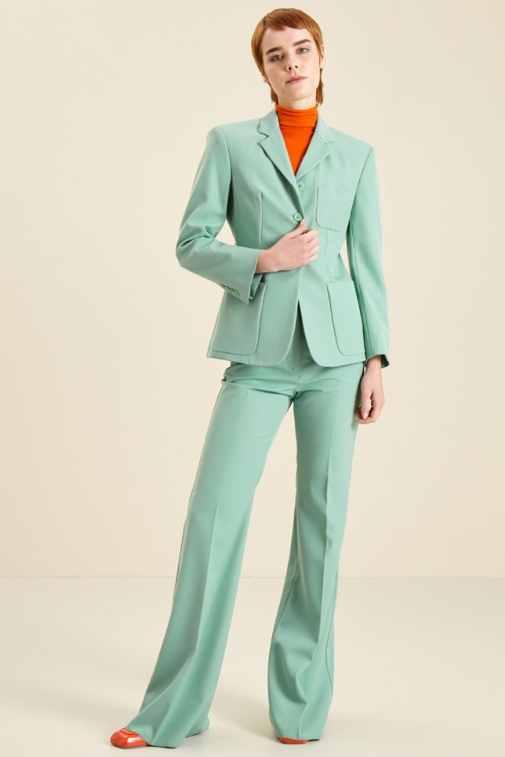 Pantaloni flare in gabardina Fashion Market