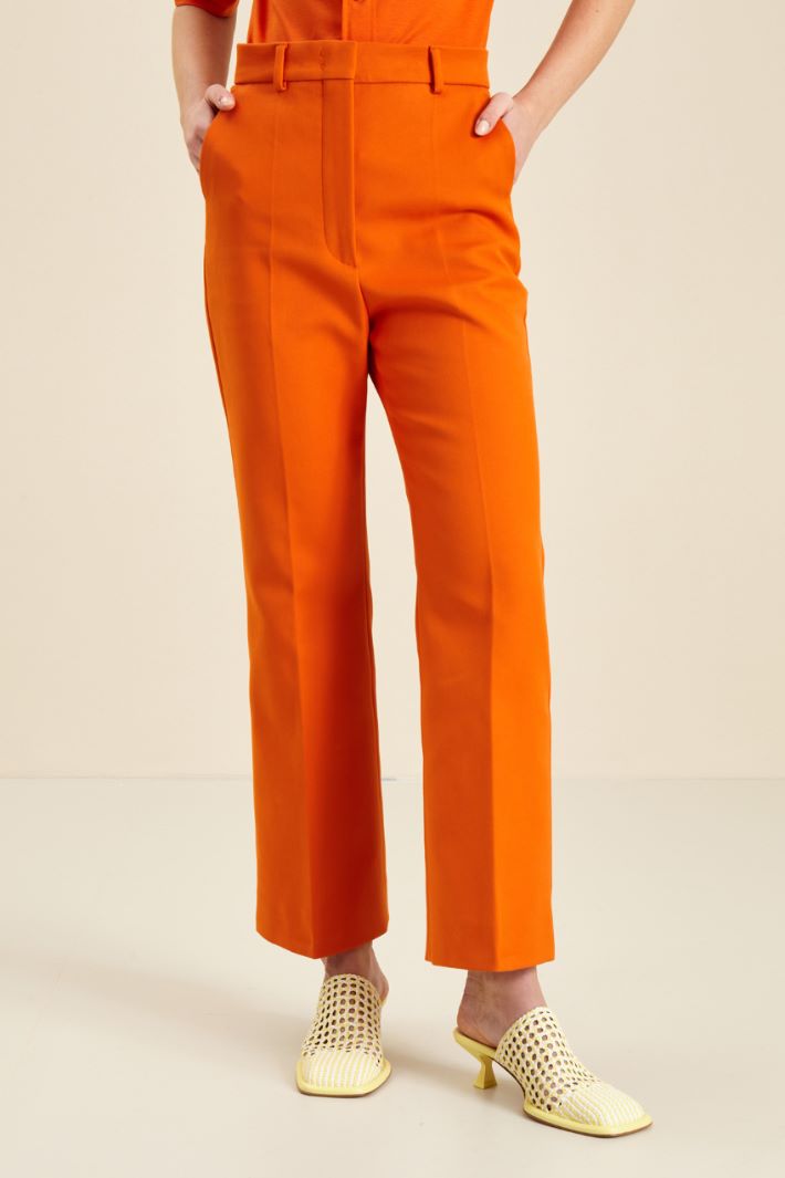 Pantalone flare in cotone Fashion Market