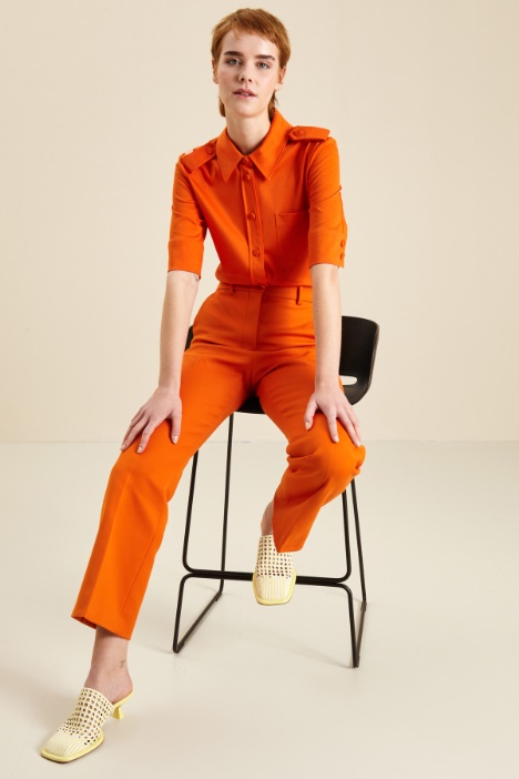 Pantalone flare in cotone Fashion Market