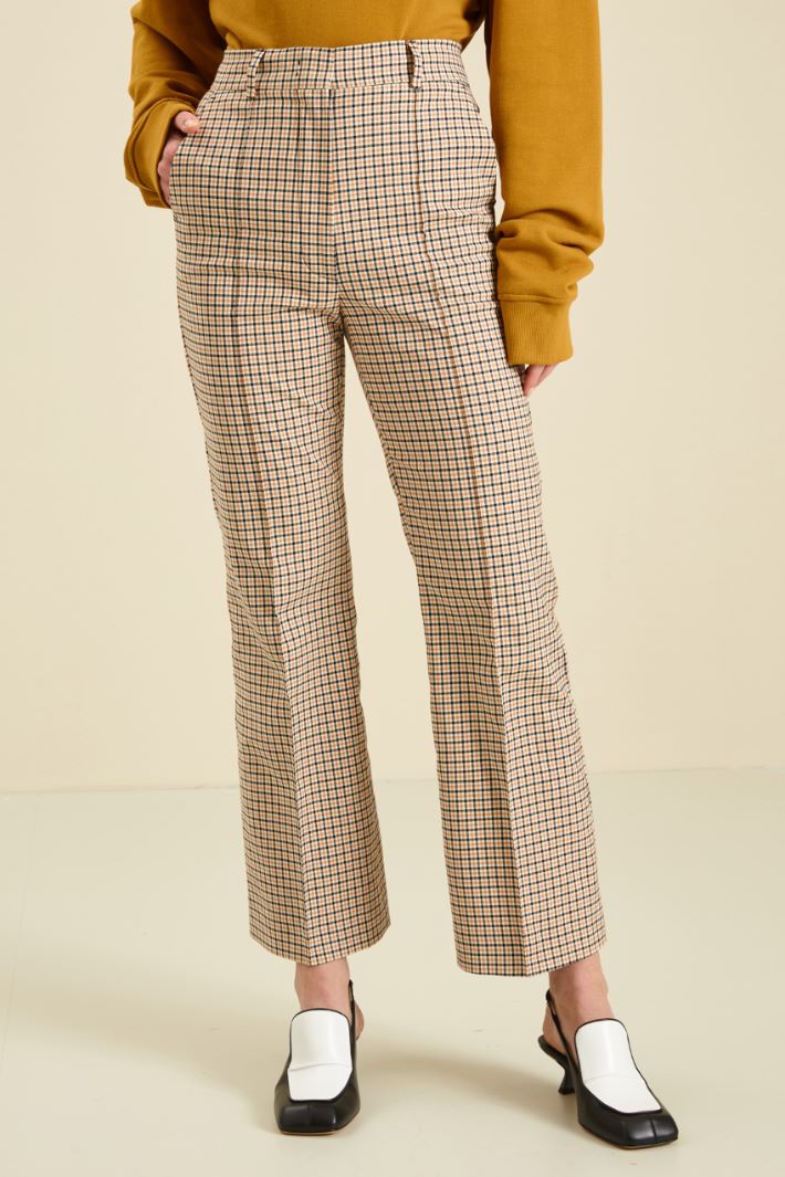 Pantaloni in cotone e lana Fashion Market