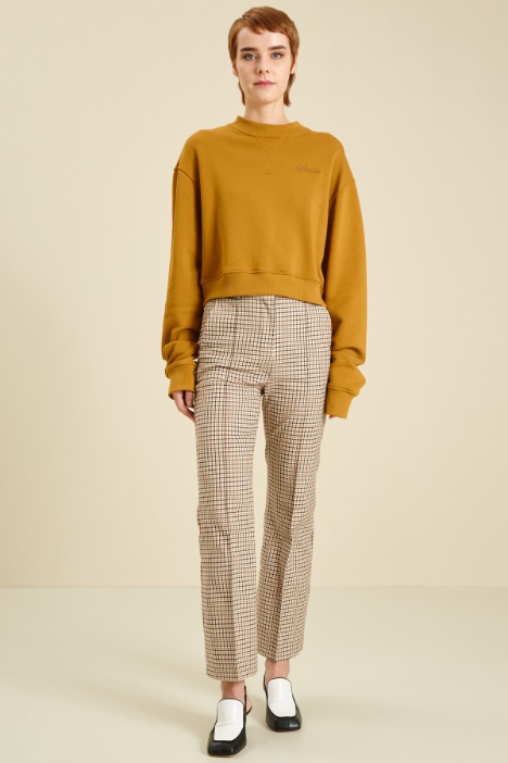 Pantaloni in cotone e lana Fashion Market