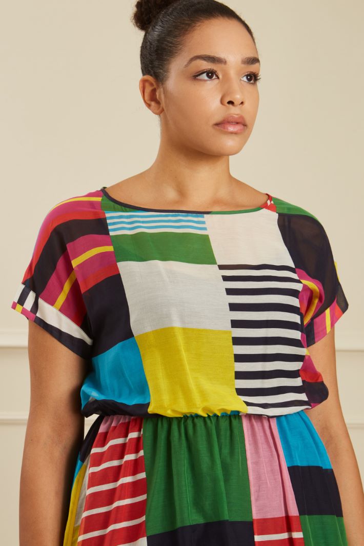 Abito in cotone e seta Fashion Market