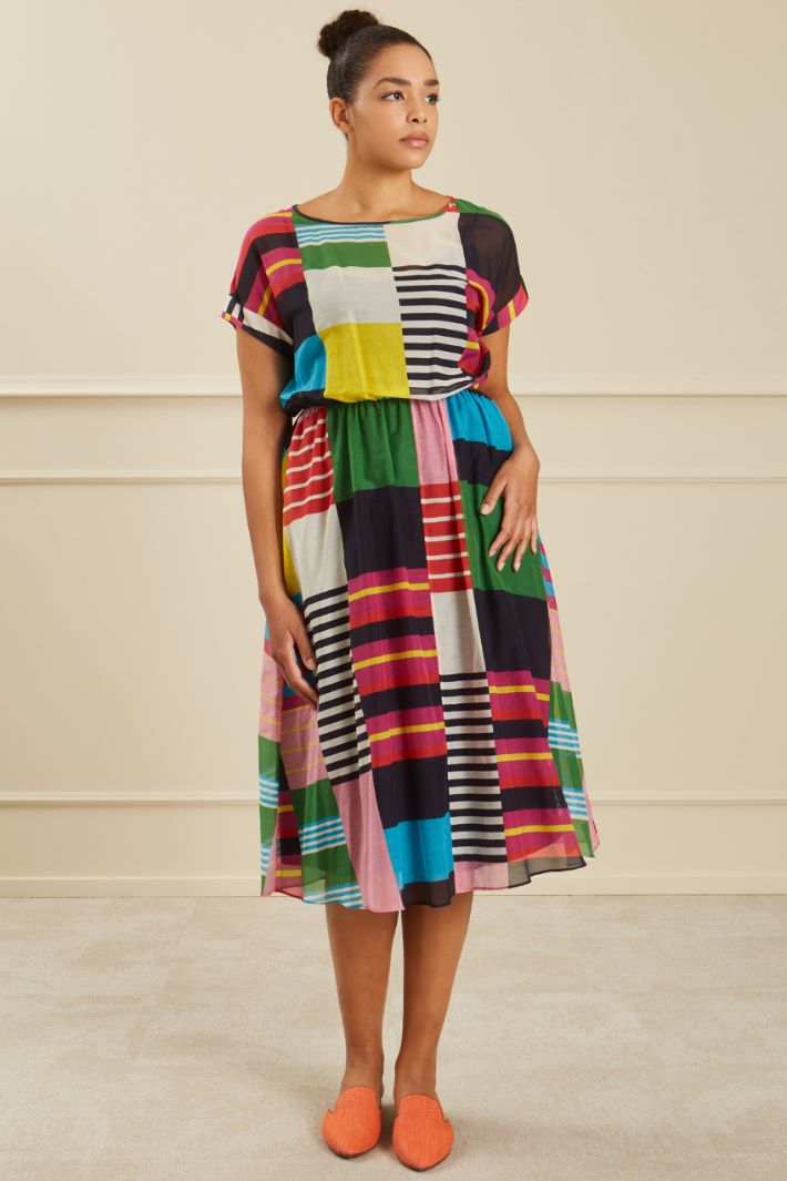 Abito in cotone e seta Fashion Market