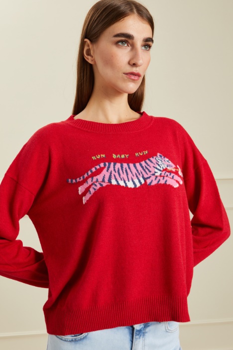 Maglia con intarsio Fashion Market