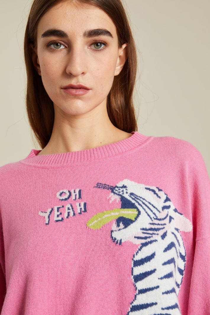 Maglia boxy con intarsio Fashion Market Maglia boxy con intarsio Fashion Market