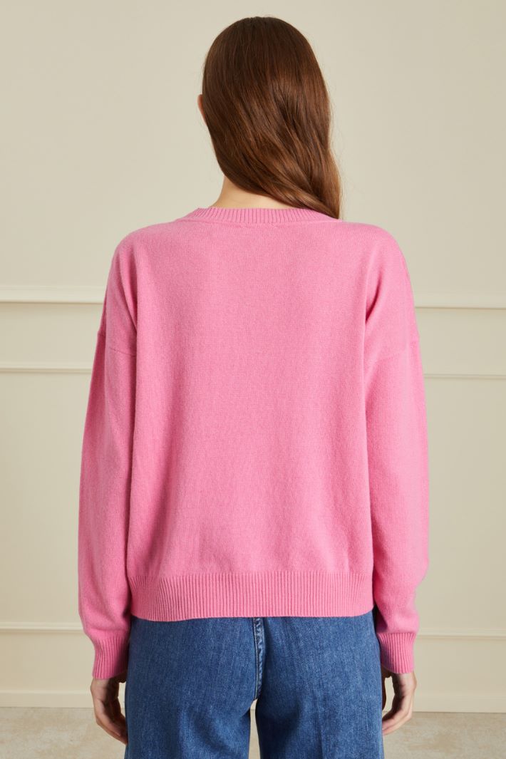 Maglia boxy con intarsio Fashion Market Maglia boxy con intarsio Fashion Market