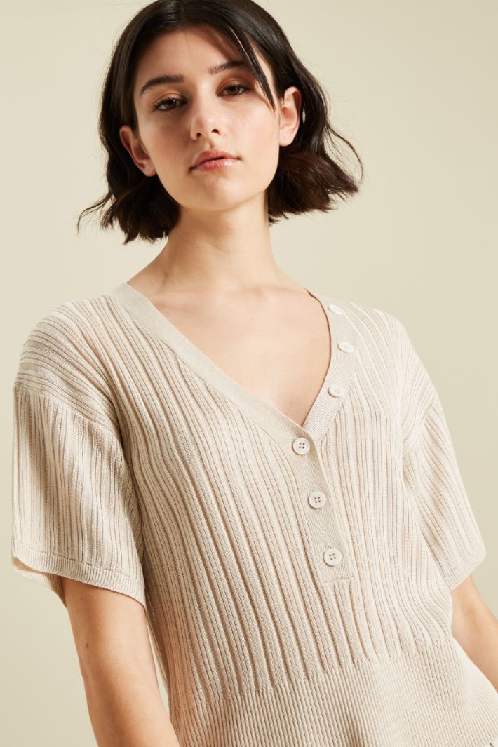 T-shirt in viscosa a coste Fashion Market