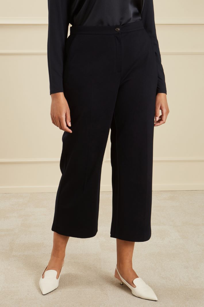 Pantaloni cropped in jersey  Fashion Market