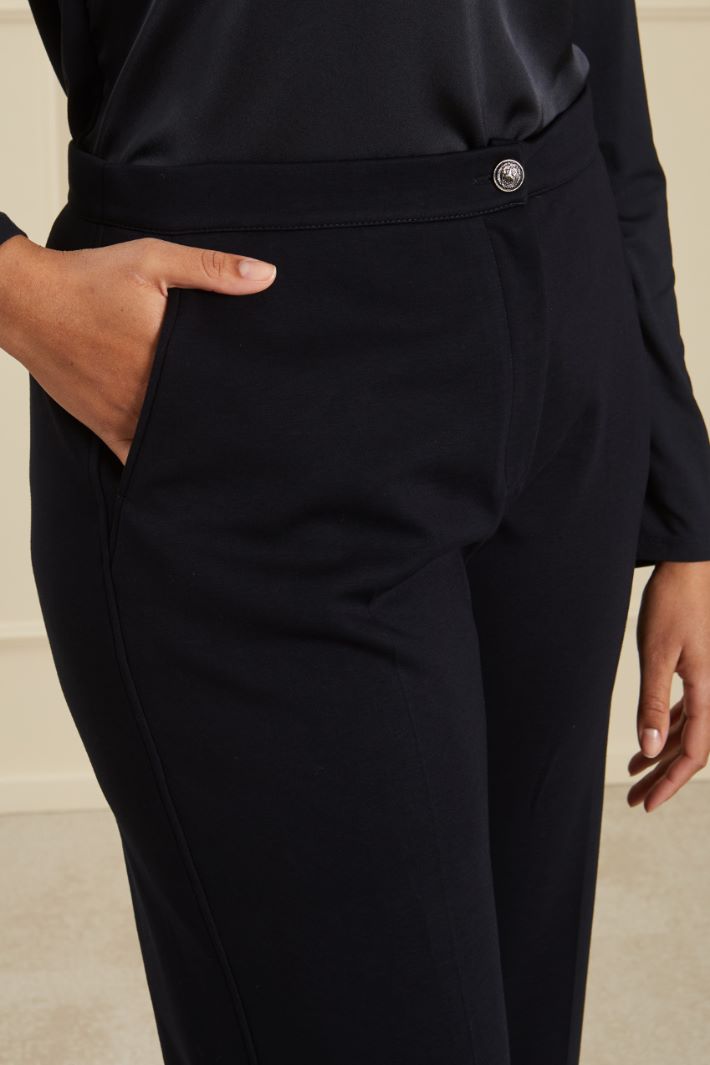 Pantaloni cropped in jersey  Fashion Market