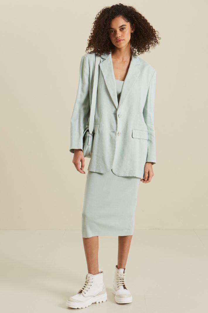 Blazer monopetto in lino Fashion Market