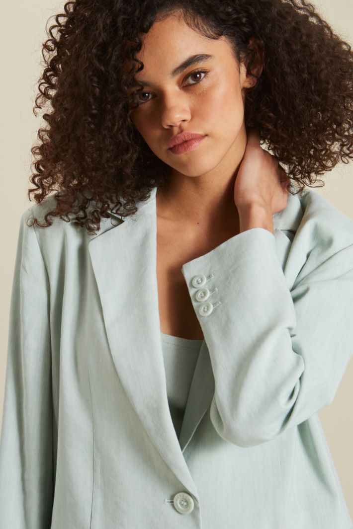 Blazer monopetto in lino Fashion Market
