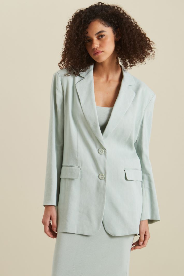 Blazer monopetto in lino Fashion Market