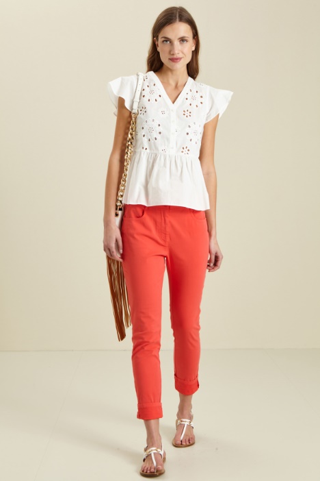 Pantaloni skinny in gabardina Fashion Market