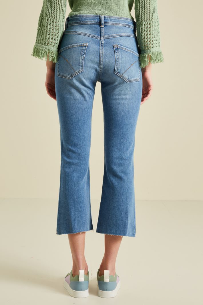 jeans a trombetta in cotone Fashion Market