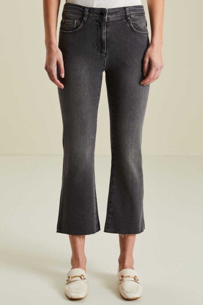 jeans a trombetta in cotone Fashion Market