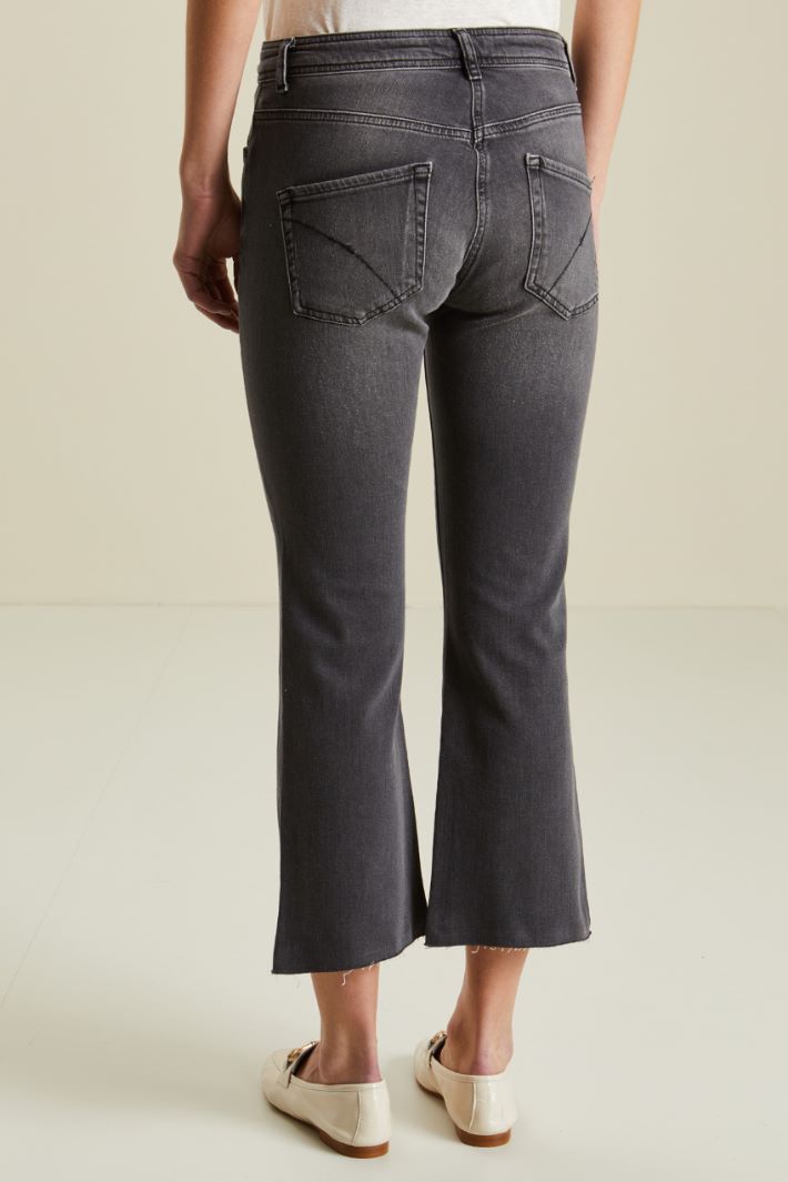 jeans a trombetta in cotone Fashion Market