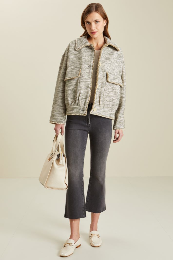 jeans a trombetta in cotone Fashion Market