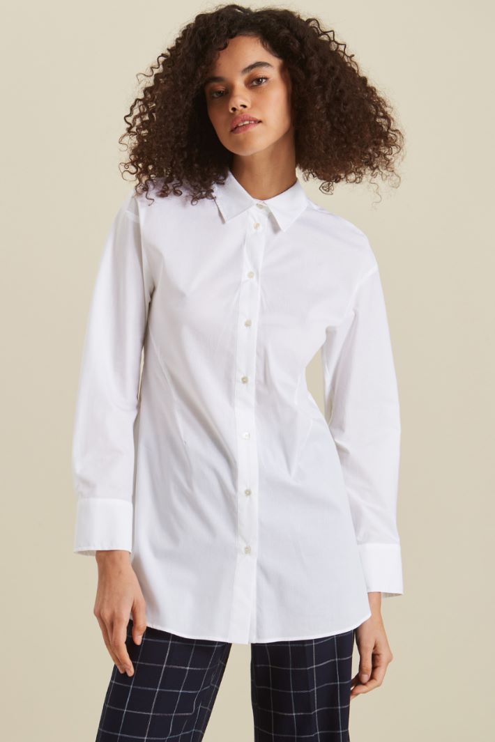 Camicia in cotone con cintura Fashion Market