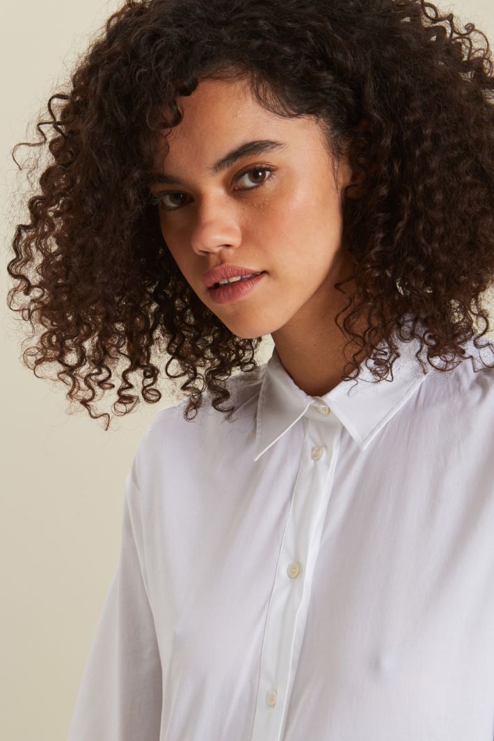 Camicia in cotone con cintura Fashion Market