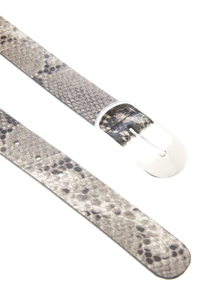 Cintura in pelle stampa pitone Fashion Market