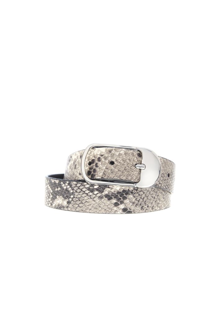 Cintura in pelle stampa pitone Fashion Market