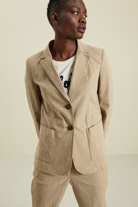 Blazer in cotone e lino Fashion Market