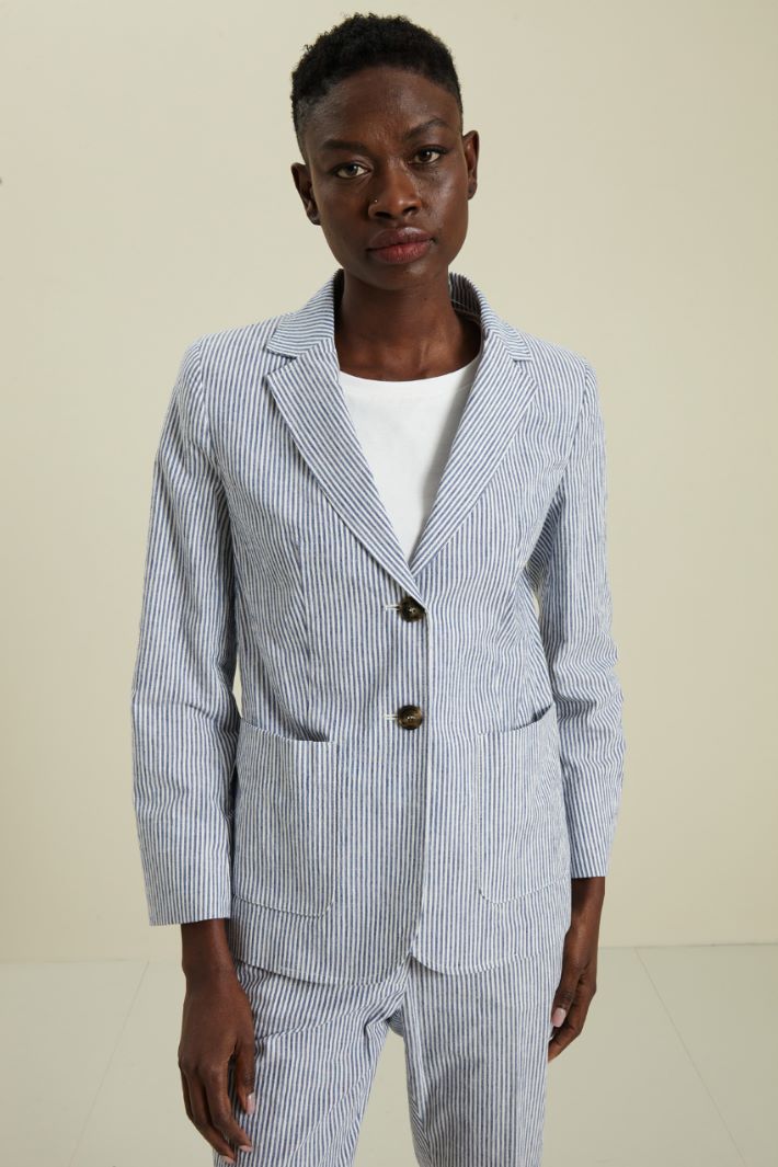 Giacca in cotone e lino Fashion Market